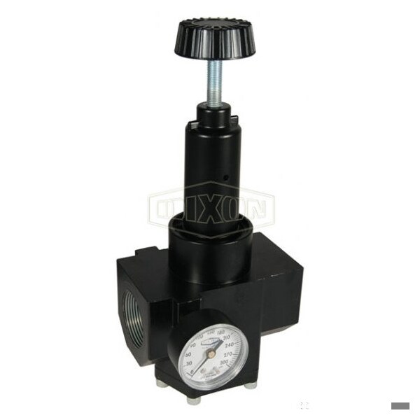 Wilkerson by Self-Relieving Standard High Flow Regulator with GC230 Gauge, 0 to 180 psig Adjustable